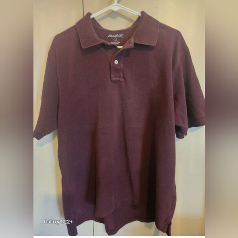 M61 Eddie Bauer Classic Men's Polo Shirt — Dark Burgundy